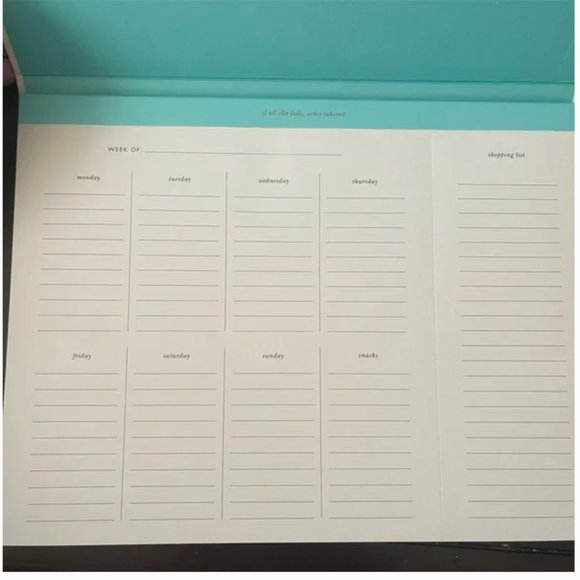 kate spade Meal Planner /Market List, Black Dot new no tags - Picture 9 of 9